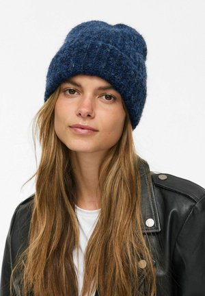 VILA, BEANIE VIUMAY KNITTED - Bonnet - navy peony