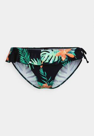 MIAMI BRIGHTS FRILL BRIEF - Cuecas de biquíni - black