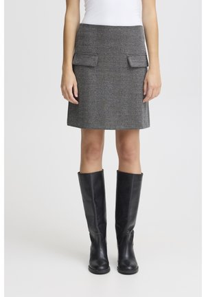 ICHI, IHKATE - A-snit nederdel - black