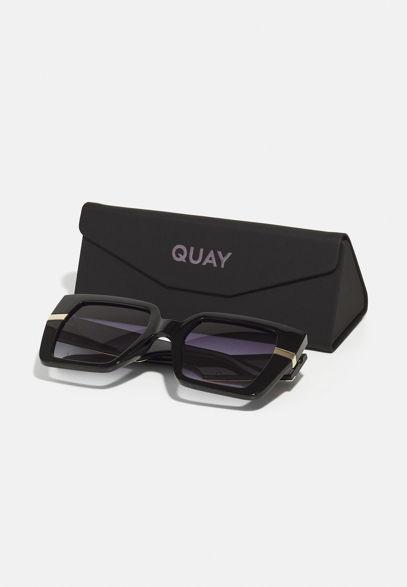New!! QUAY AUSTRALIA- Notorious Sunglasses- Black, Smoke Quay notorious square sunglasses in black | ASOS main image 3