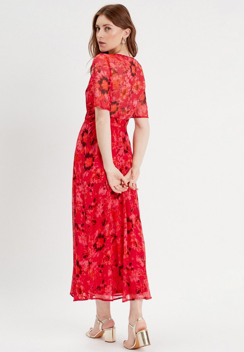 Haut Cache Noir, Rose Et Rouge Taille 24 Bonmarche - Manches Courtes, Viscose élasthanne, Très Bon état