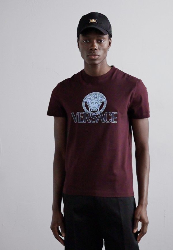 COMPACT PRINT - Print T-shirt - dark aubergine4