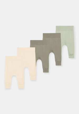 UNISEX BABY 5 PACK  - Leggings - light green/mint/off-white