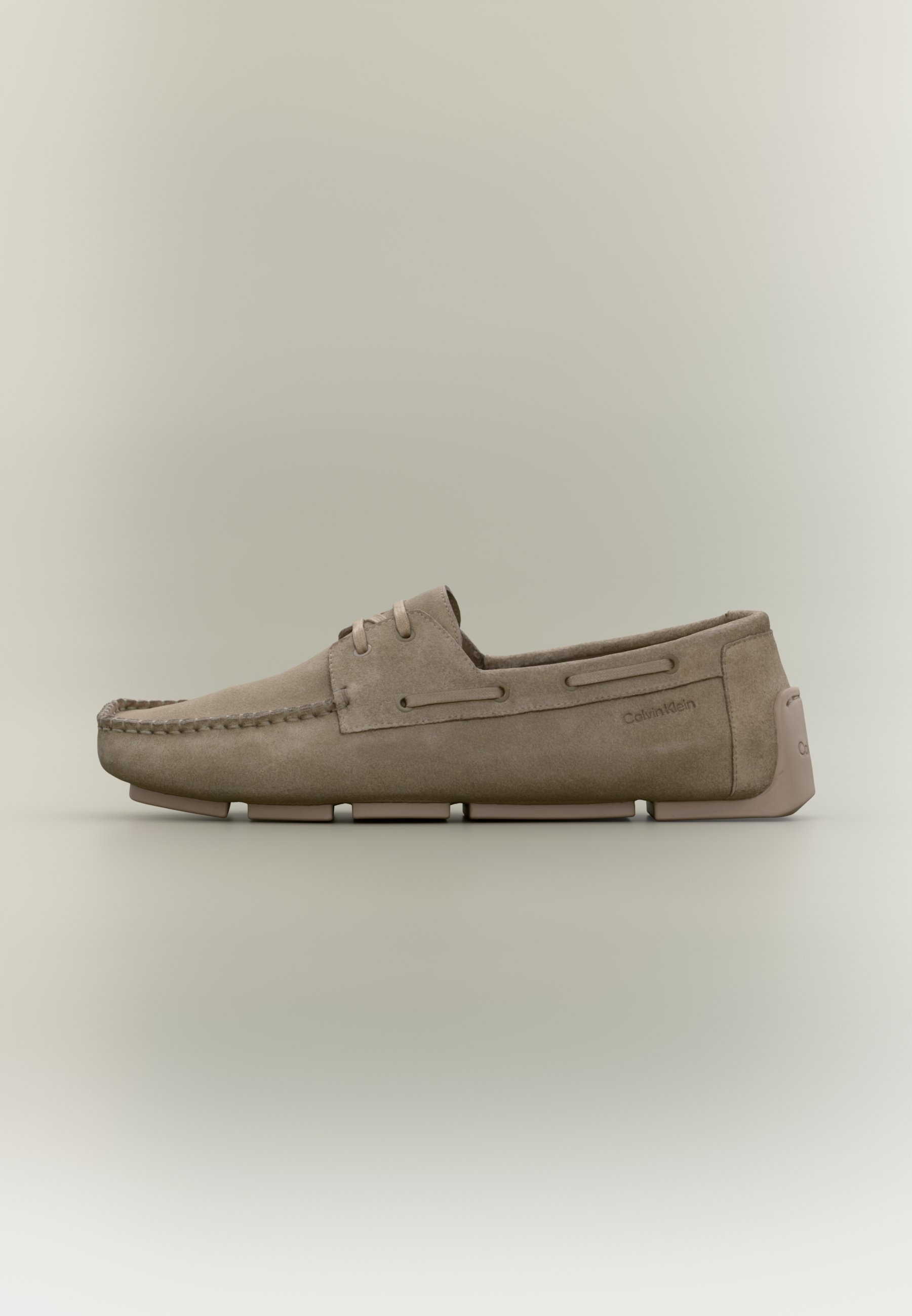 Calvin Klein Mens Suede Penny Loafers Taupe Tan Slip On Moc Toe Shoes Calvin Klein HYBRID LOAFER BAND - Trainers - desert taupe  main image 4