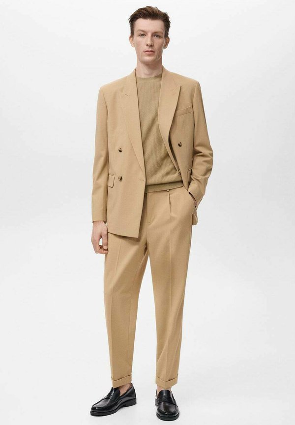 BOSTON REGULAR-FIT SUIT TROUSERS - Trousers - beige2