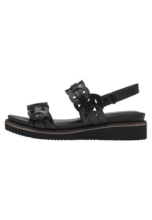 Tamaris Sandalen met plateauzool - black