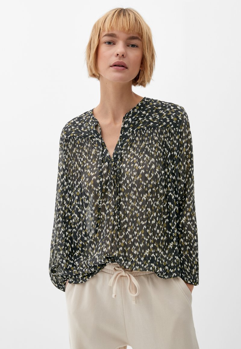 s.Oliver MIT ALLOVERMUSTER - Bluse - schwarz