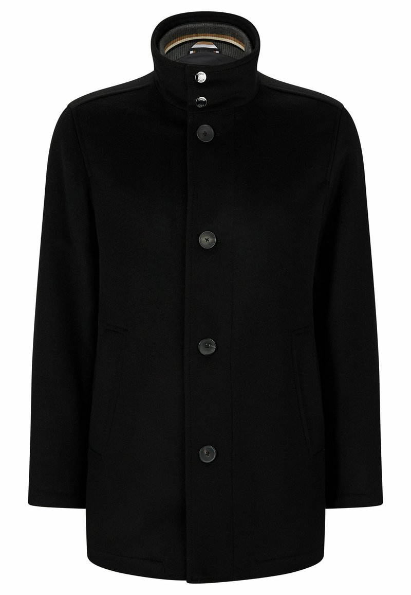 Boss Halflange jas zwart Boss Halflange jas zwart