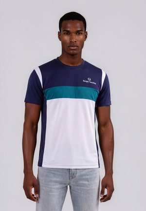 Sergio Tacchini, MUSA PL T-SHIRT - T-shirt imprimé - navy gardenia