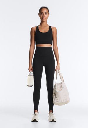 OYSHO COMFORTLUX SUPER HIGH-RISE ANKLE-LENGTH FUSEAU - Tajice - black