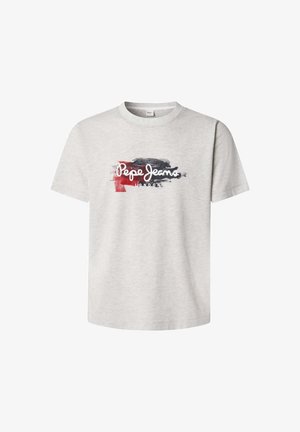 Pepe Jeans TREY TEE - Potiskana majica - light grey marl
