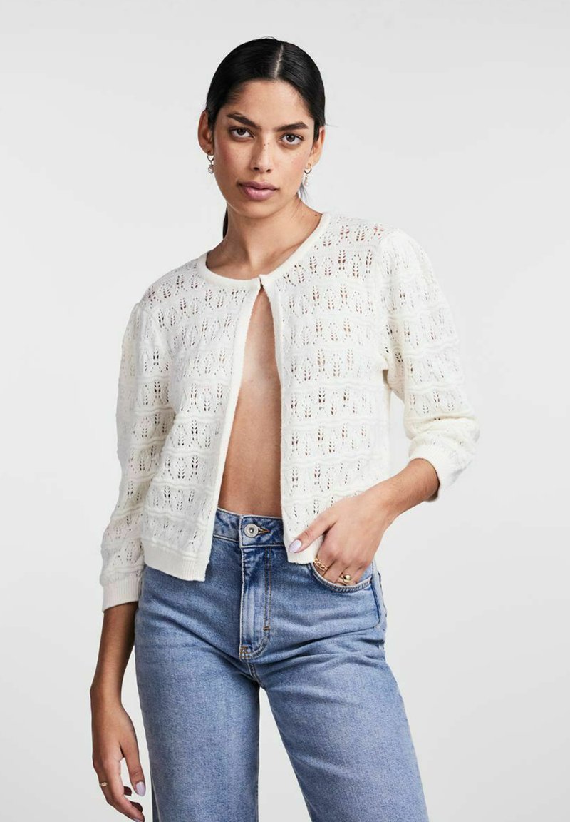 PCSILLY Knit Cardigan - Cloud Dancer
