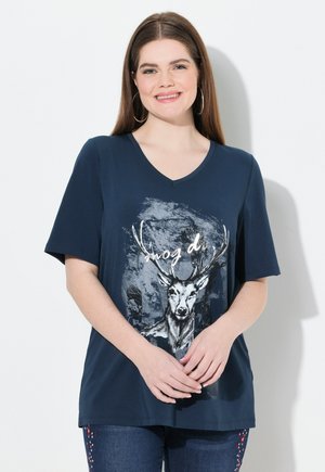 DEER SHORT SLEEVE GRAPHIC - T-shirt print - marine