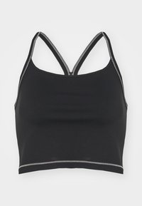 ONE FITTED CROP - Top - black/smokey mauve