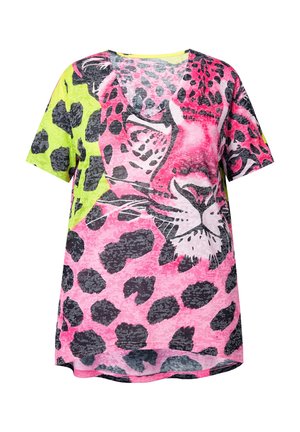 Angel of Style Print T-shirt - hibiscus pink