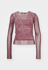 LAYERED BURNOUT TEE - T-shirt à manches longues - maroon