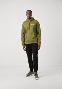 Champion ICONS HOODIE SMALL LOGO - Kapucni - khaki