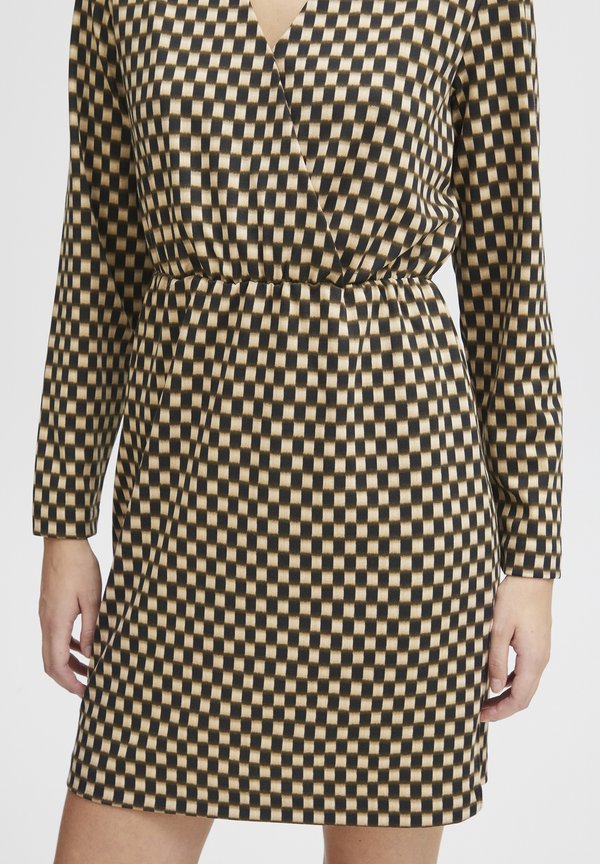 IHKATE - Jersey dress - doeskin checks aop2