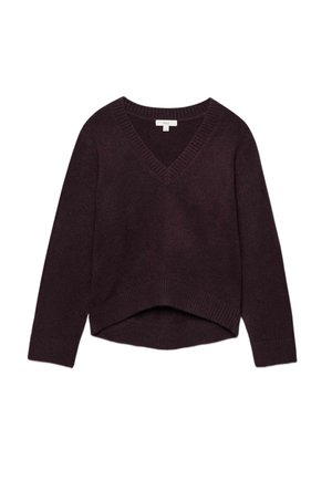 Marks & Spencer, COSY V-NECK - Jumper - dark aubergine