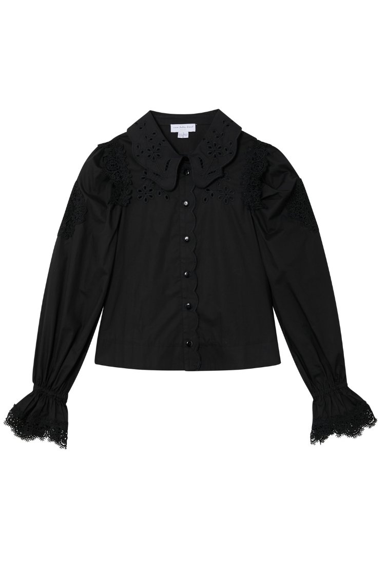 Never Fully Dressed Overhemdblouse zwart Never Fully Dressed Overhemdblouse zwart