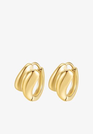 Hey Happiness, LAYERED HUGGIE - Earrings - gold-coloured