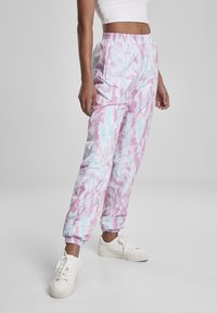 Urban Classics FRAUEN  - Spodnji deli trenirk - aquablue/pink