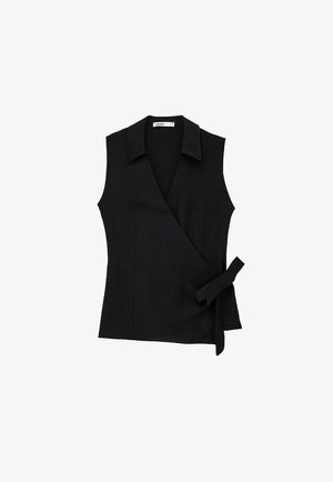 Koton, SLEEVELESS WRAP TOP . - Waistcoat - black