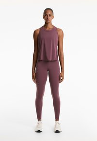 OYSHO TECHNICAL SLEEVELESS  - Top - mottled dark purple