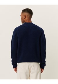 Les Deux GRADY WAFFLE MOCKNECK - Strickpullover - dark navy
