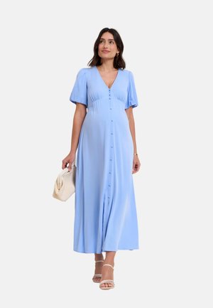 Seraphine, REGULAR FIT BUTTON THROUGH V-NECK NURSING - Robe longue - blue