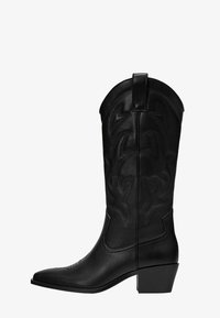 Stradivarius Bottes de cowboy motard black/noir