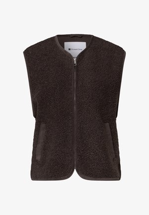 Street One, TEDDY-WESTE MIT ZIPPER UND CORDDETAILS - Smanicato - auburn brown