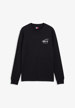 Tommy Jeans, SIGNATURE CHEST TEE - Langarmshirt - black