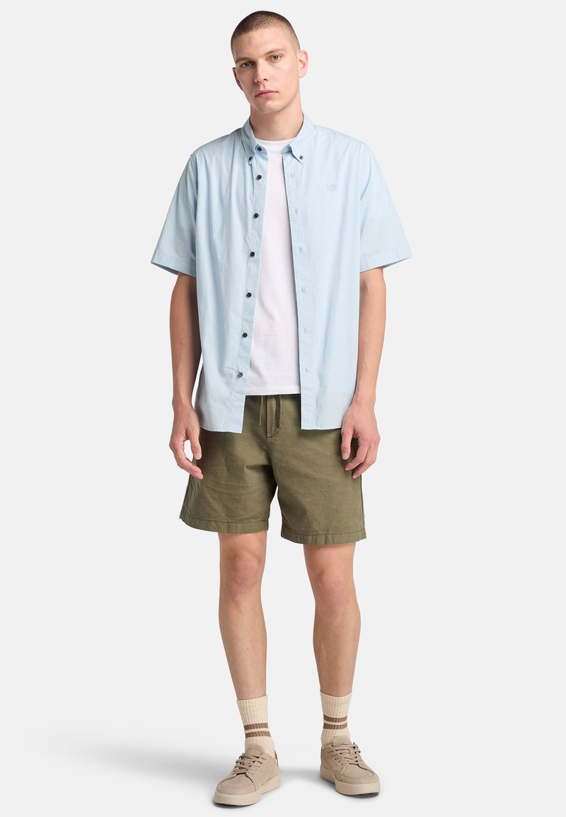 Timberland SHORT-SLEEVE STRETCH POPLIN - Košile - - light blue