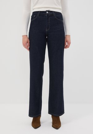 OVS, HIGH-WAISTED WIDE-LEG JEANS - Pernera ancha - dark blue