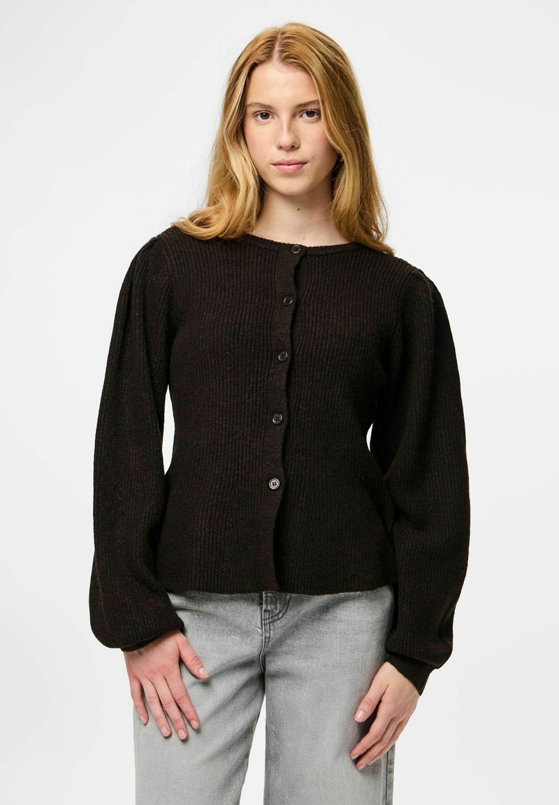 Pieces PCSILLY LS PUFF KNIT CARDIGAN NOOS BC - Ζακέτα - hot fudge