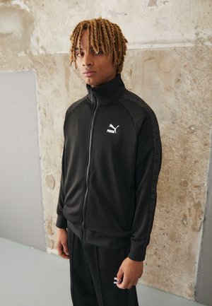 TREND TRACK JACKET - Tröja med dragkedja - black