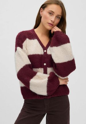 Vero Moda, VMMAYBE LS V-NECK BUTTON CARDIGAN NOOS - Gilet - windsor wine