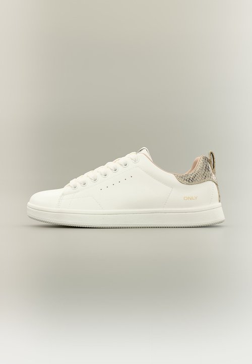 ONLY SHOES ONLSHILO ANIMAL - Sneakers low - white/gold-coloured