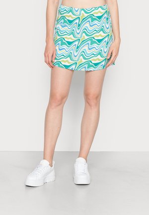 PRINTED SKIRT - Minissaia - blue/yellow