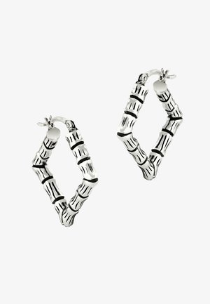 SilberDream, CREOLEN BAMBUS ECKIG - Earrings - silberfarben