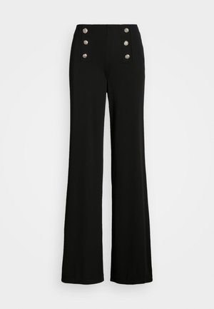 Lauren Ralph Lauren STRETCH JERSEY WIDE LEG PANT - Nadrágok - black