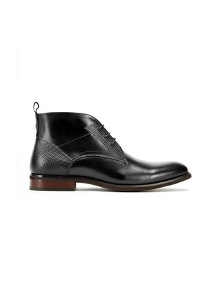 WITH GEOMETRIC DETAILS - Lace-up ankle boots - black