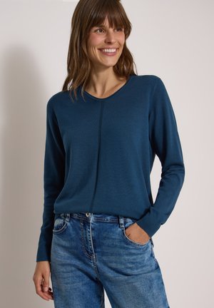 Cecil, BASIC V-NECK SWEATER IN SOLID COLOR - Pullover - moonlight blue