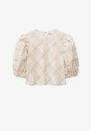 & OTHER STORIES BALLOON-SLEEVE JACQUARD BLOUSE - Blouse - beige