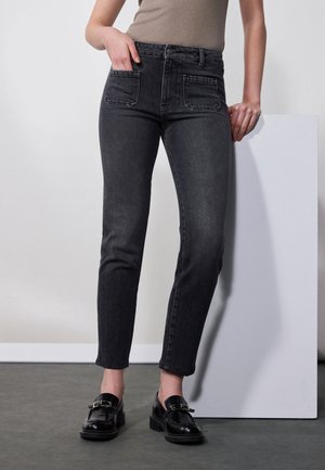 Džínsy skinny fit - black denim