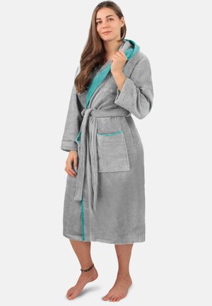 WELLNESS - Bademantel - grau petrol
