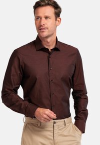 GIORDANO Zakelijk overhemd - dark ochre