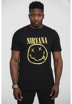 NIRVANA FLOWER SNIFFIN GRAPHIC - Print T-shirt - black