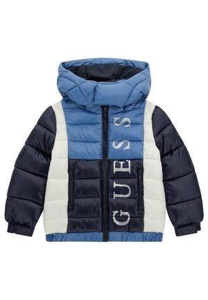 Guess, COLOR-BLOCK OPTIK LOGO - Giacca invernale - mehrfarbig grundton blau